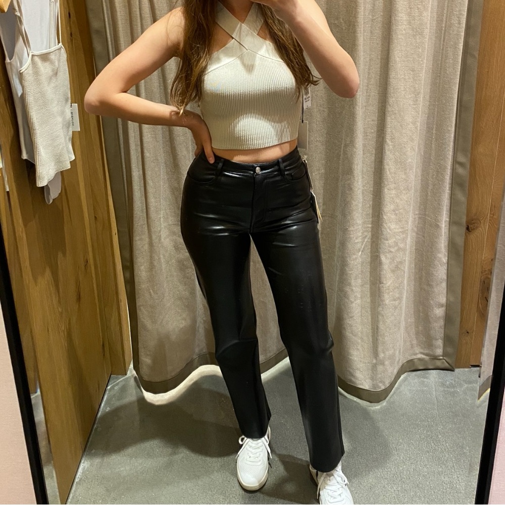 Aritzia Leather Melina Pants NWT